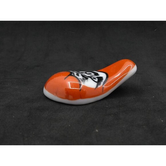 Vtg. Set of 4 Red Daruma Made In Japan 2" Ceramic Chopstick Holders - Picture 2 of 12